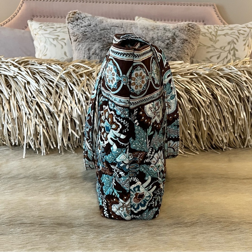 Vintage Vera Bradley Java Blue Medium Button Tote… - image 5